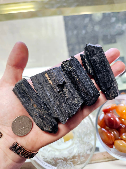Black Tourmaline Rough Chunk