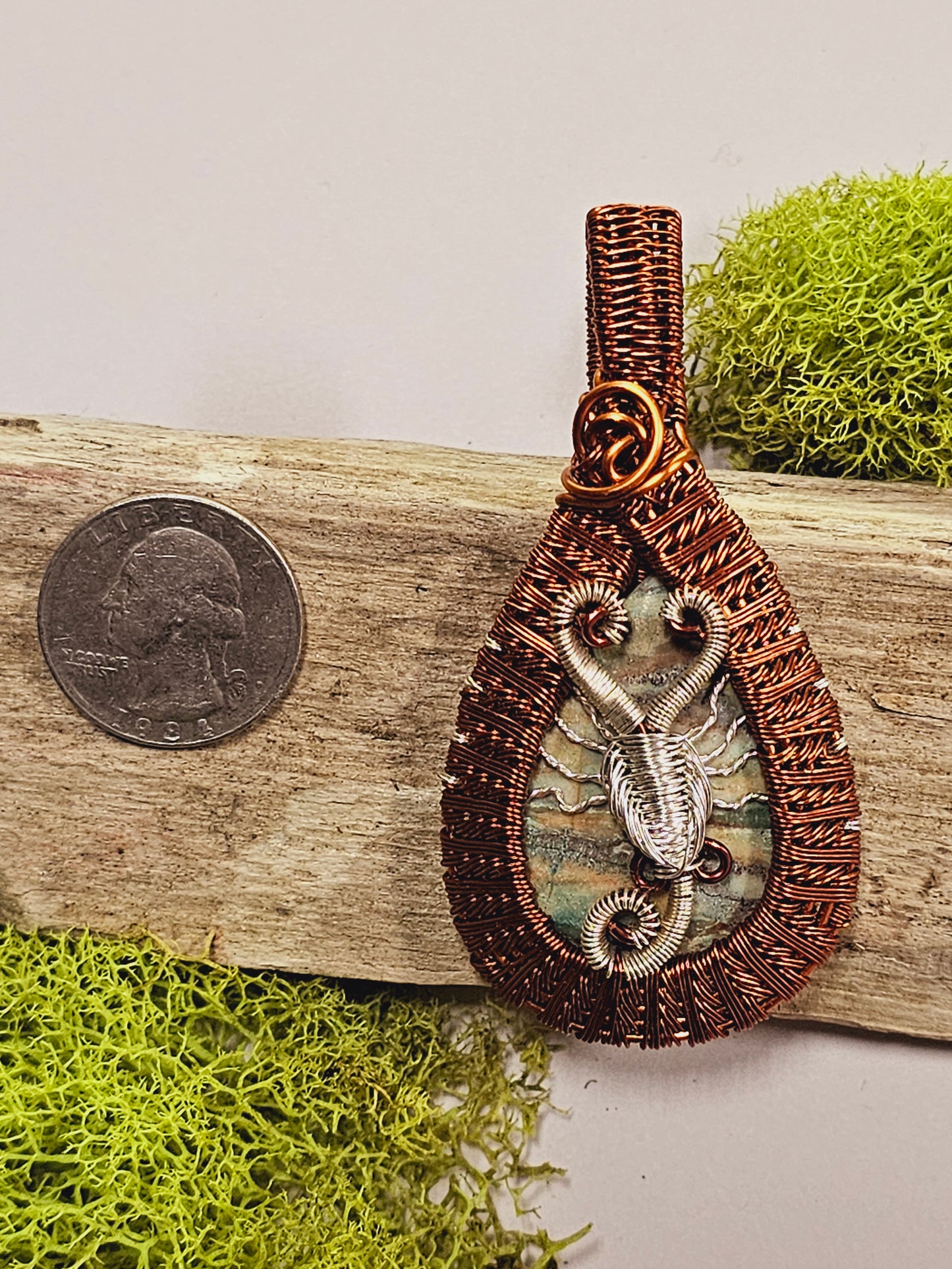 Scorpion Wire Wrapped Necklace Pendant