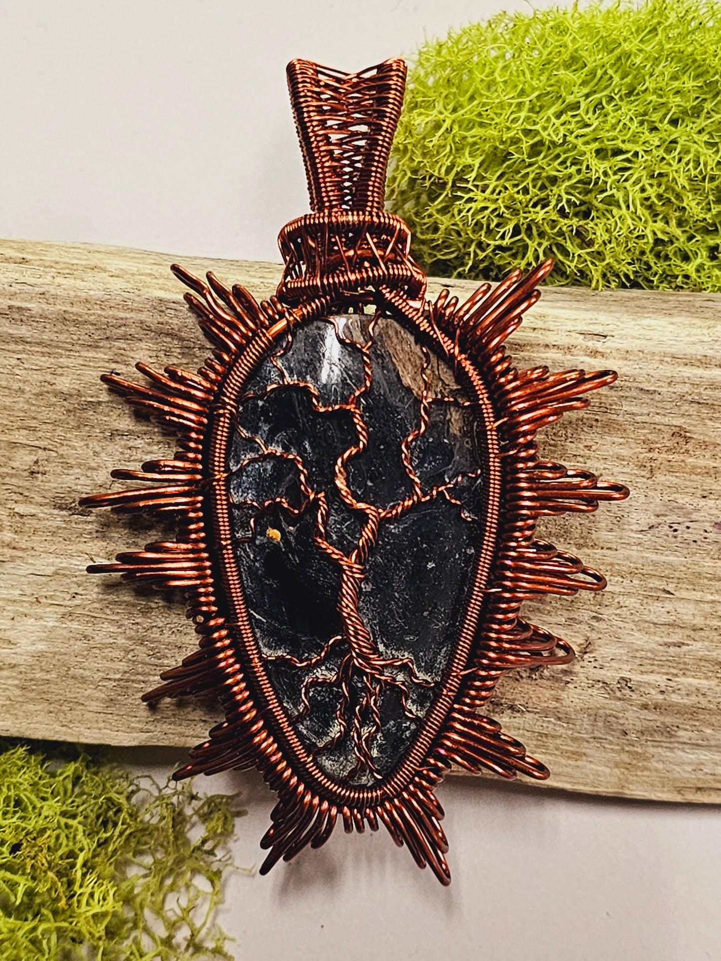 Tree of Life Wire Wrapped Necklace Pendant