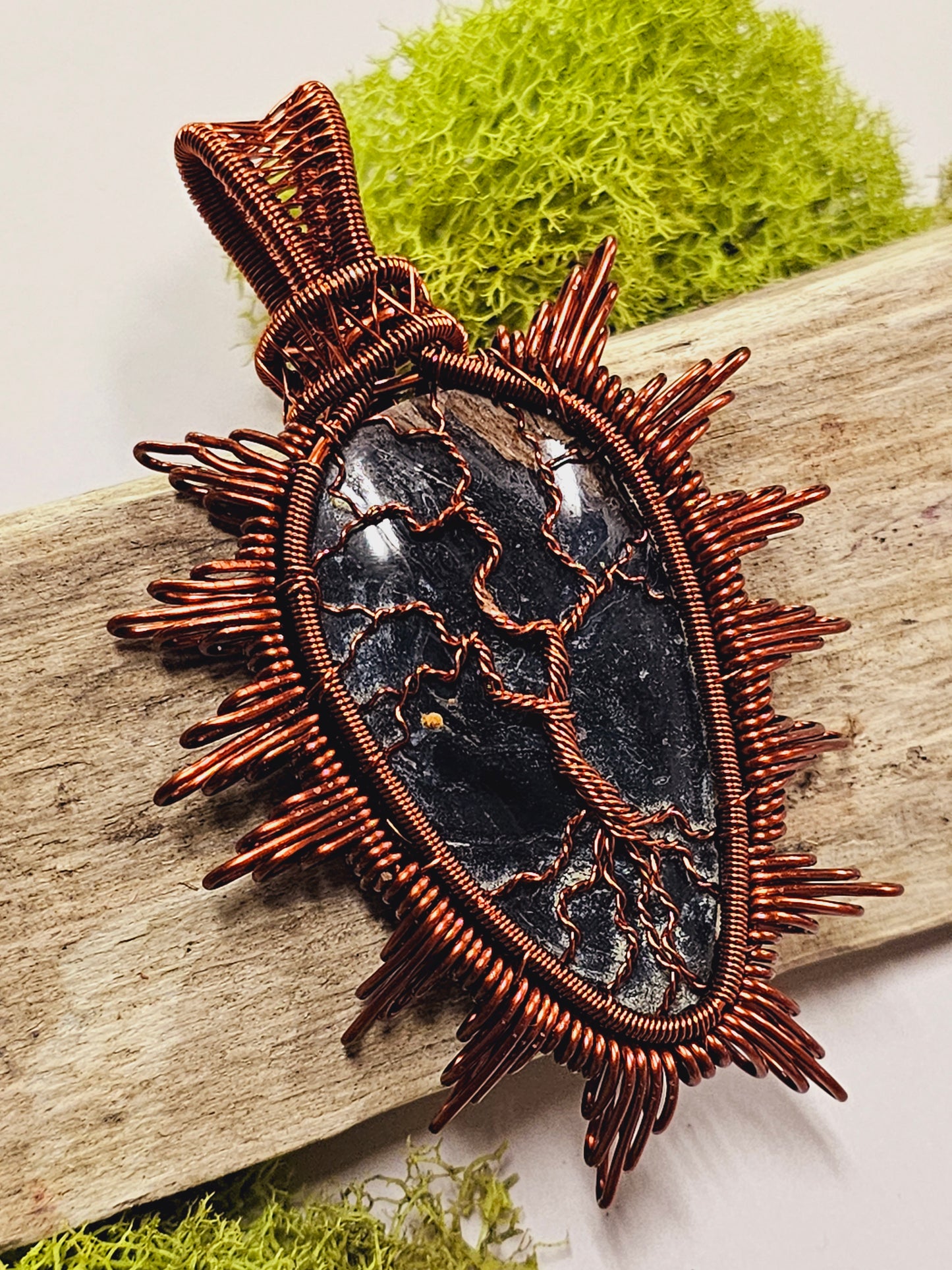 Tree of Life Wire Wrapped Necklace Pendant
