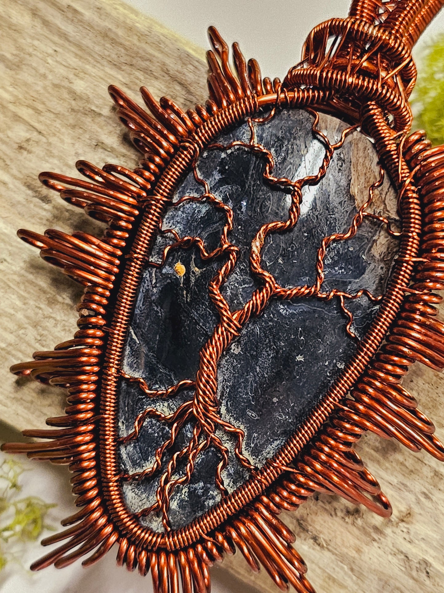 Tree of Life Wire Wrapped Necklace Pendant