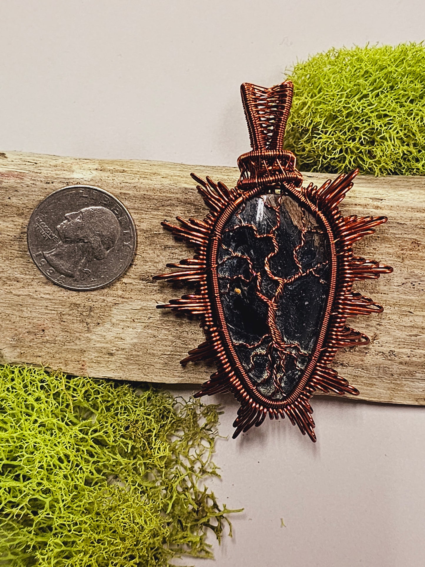 Tree of Life Wire Wrapped Necklace Pendant