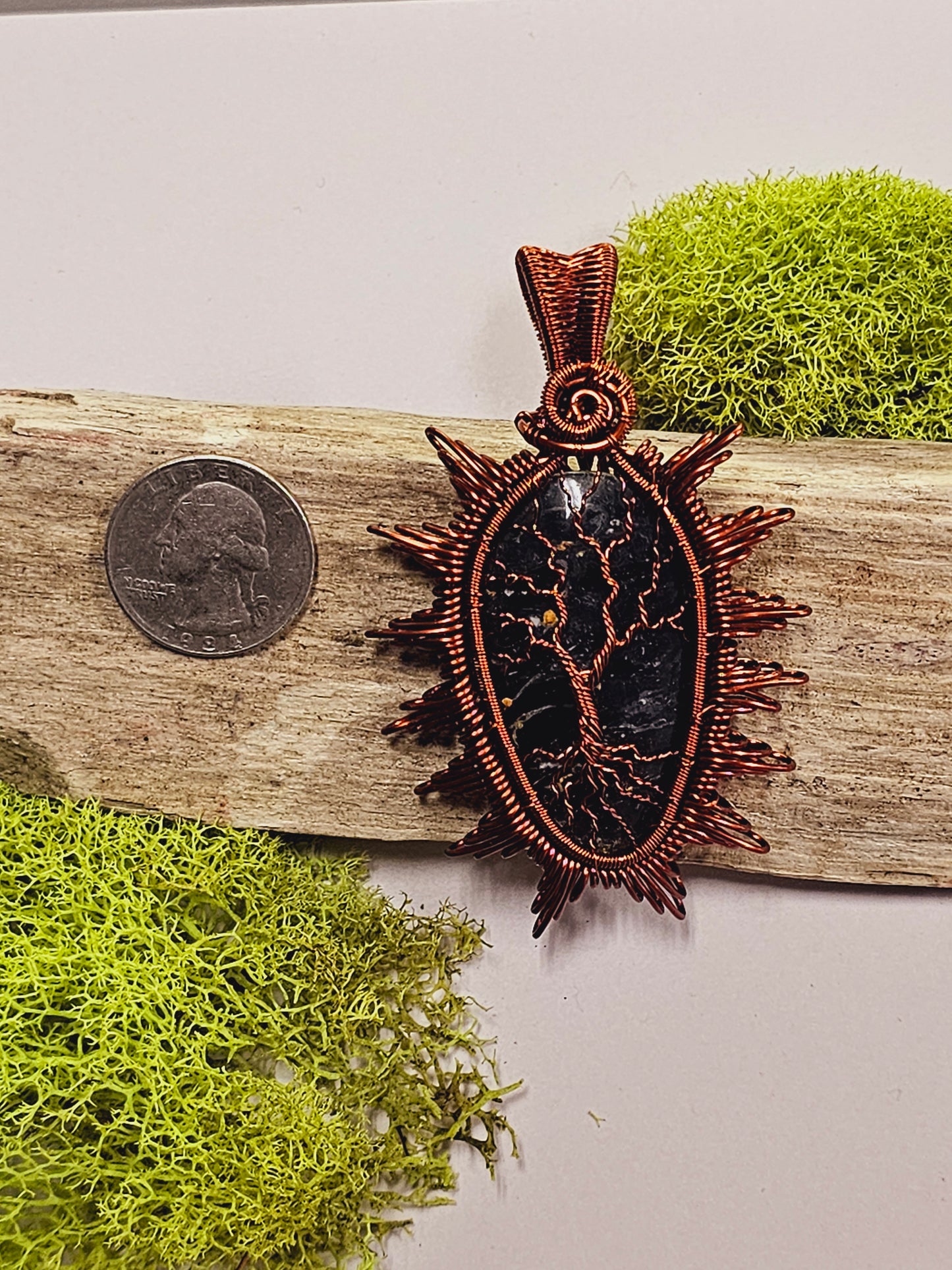 Tree of Life Wire Wrapped Necklace Pendant