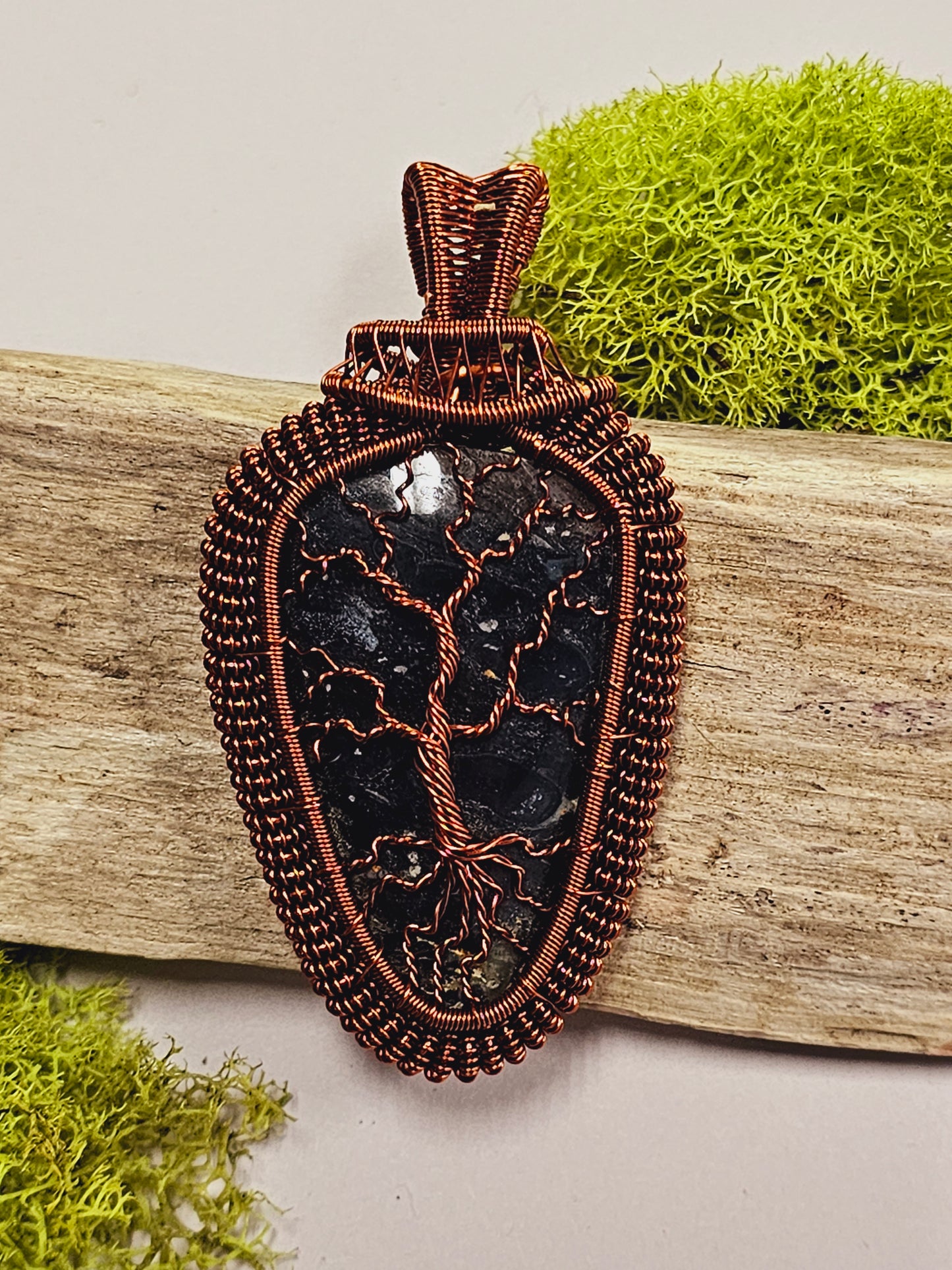 Tree of Life Wire Wrapped Necklace Pendant