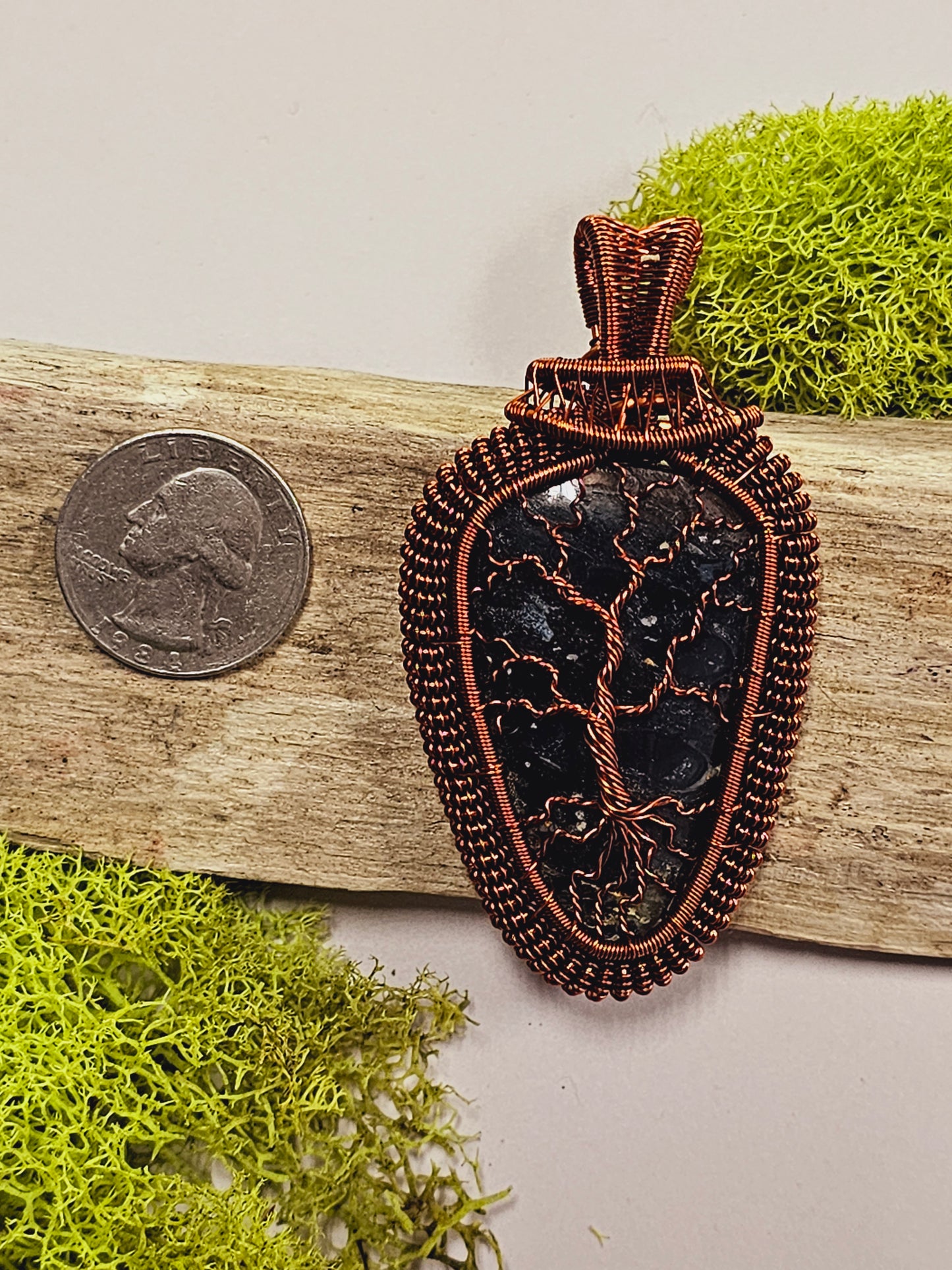 Tree of Life Wire Wrapped Necklace Pendant
