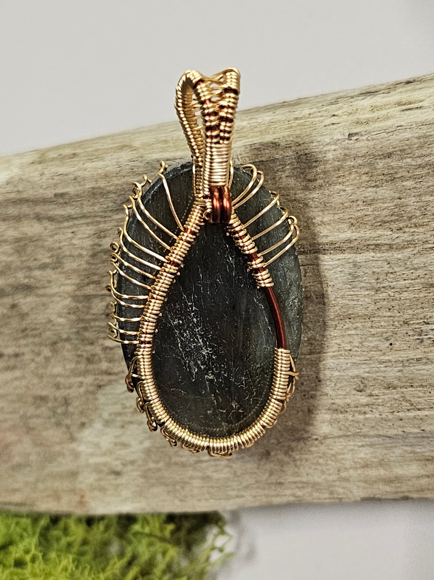 Tree of Life Labradorite Wire Wrapped Necklace Pendant