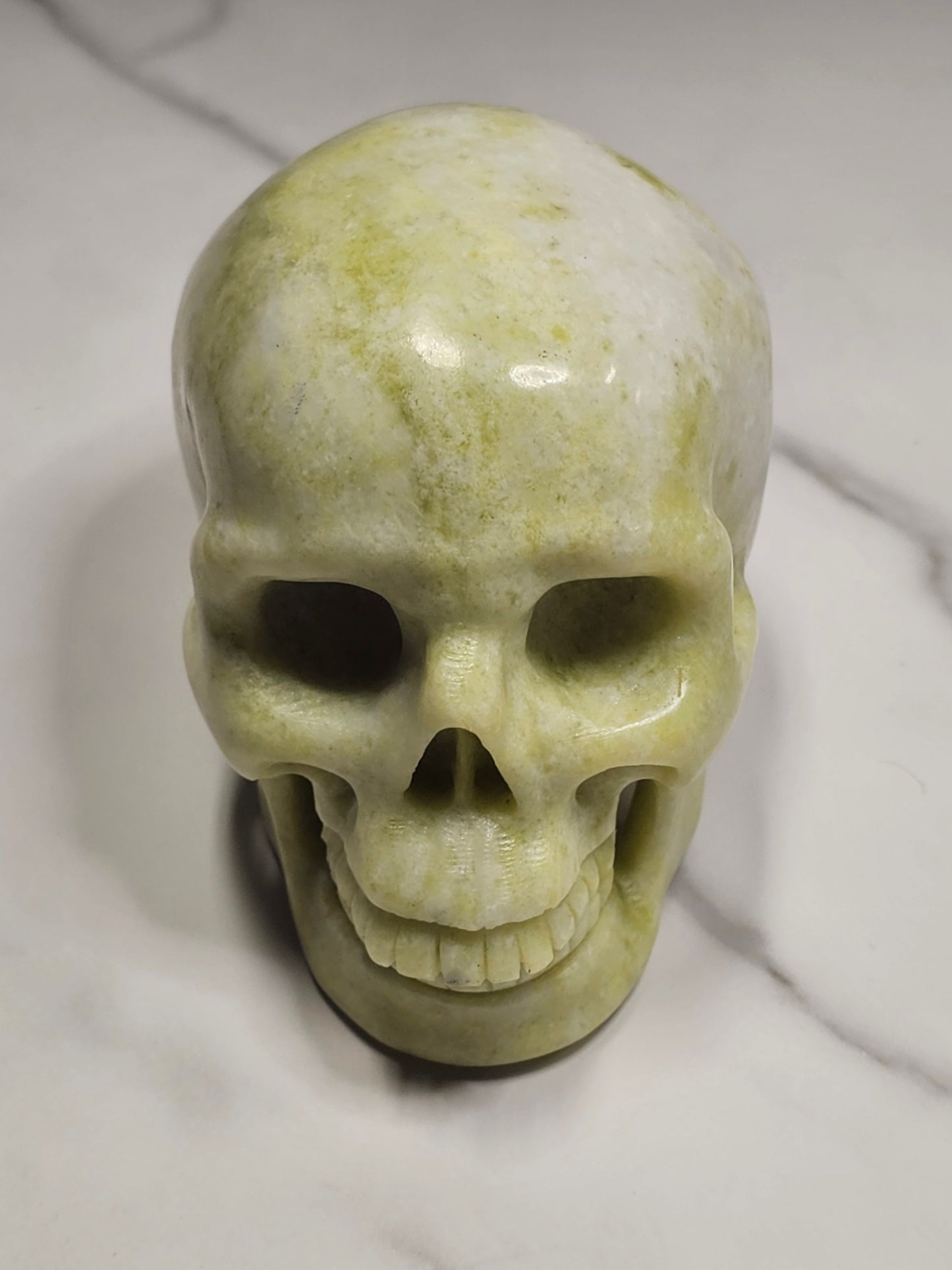 White Jade Skull Carving