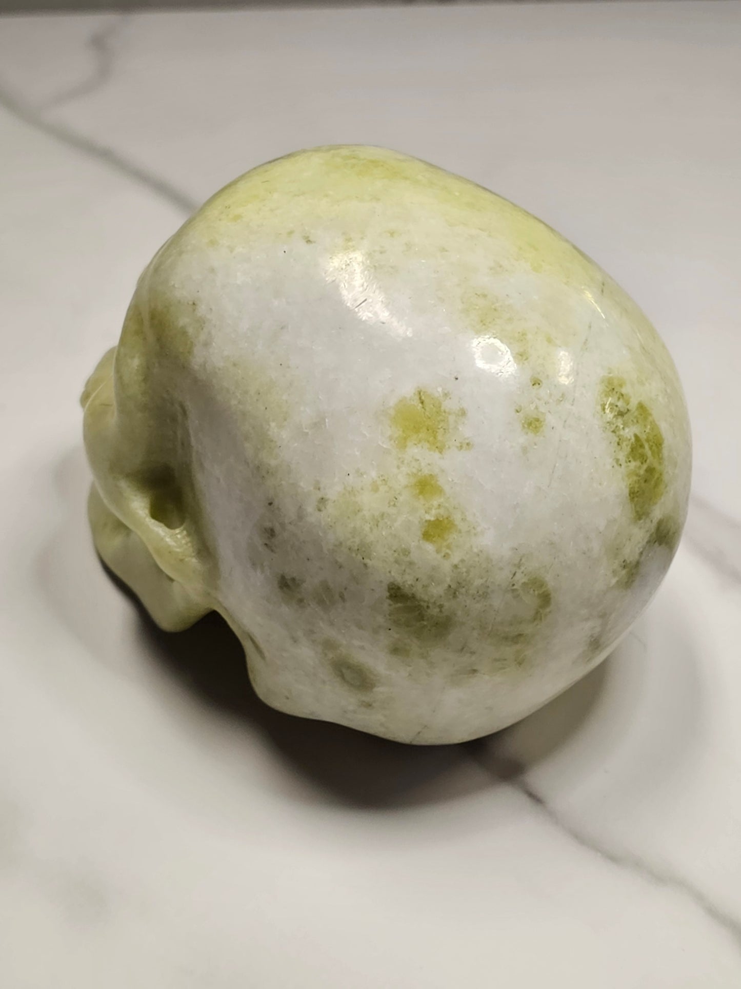 White Jade Skull Carving