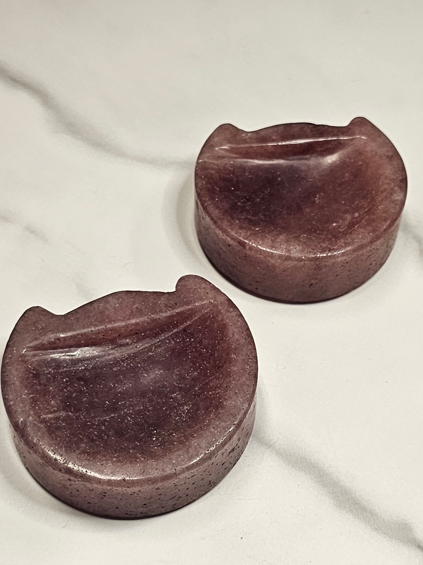 Strawberry Quartz Cat Bowl