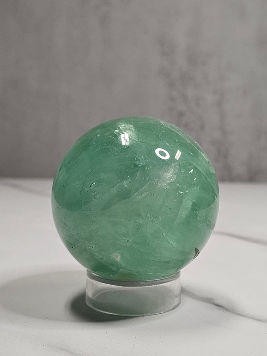 Green Fluorite Sphere