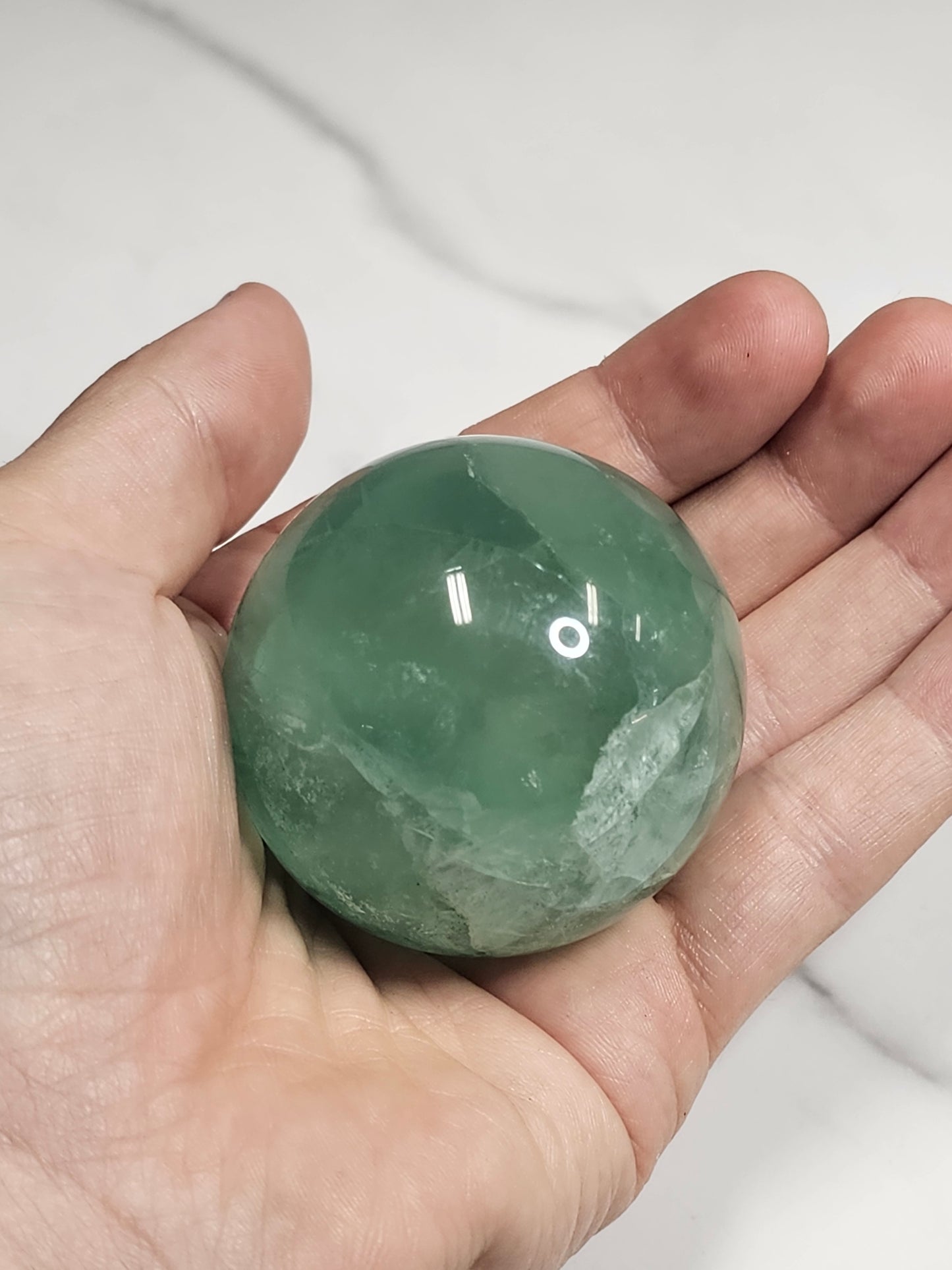 Green Fluorite Sphere