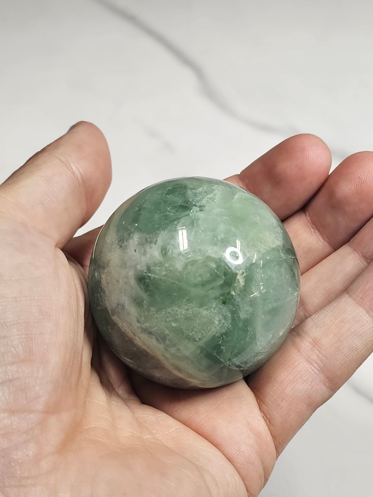 Green Fluorite Sphere