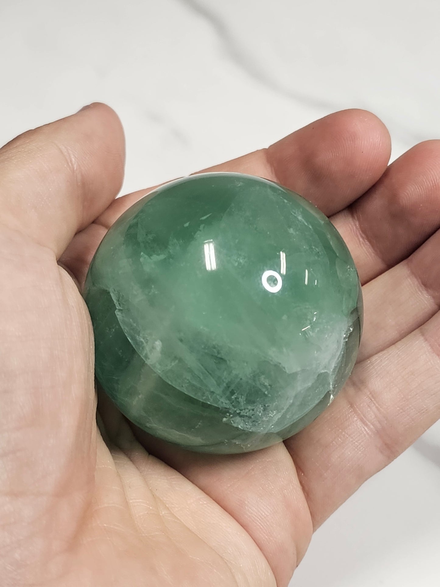 Green Fluorite Sphere