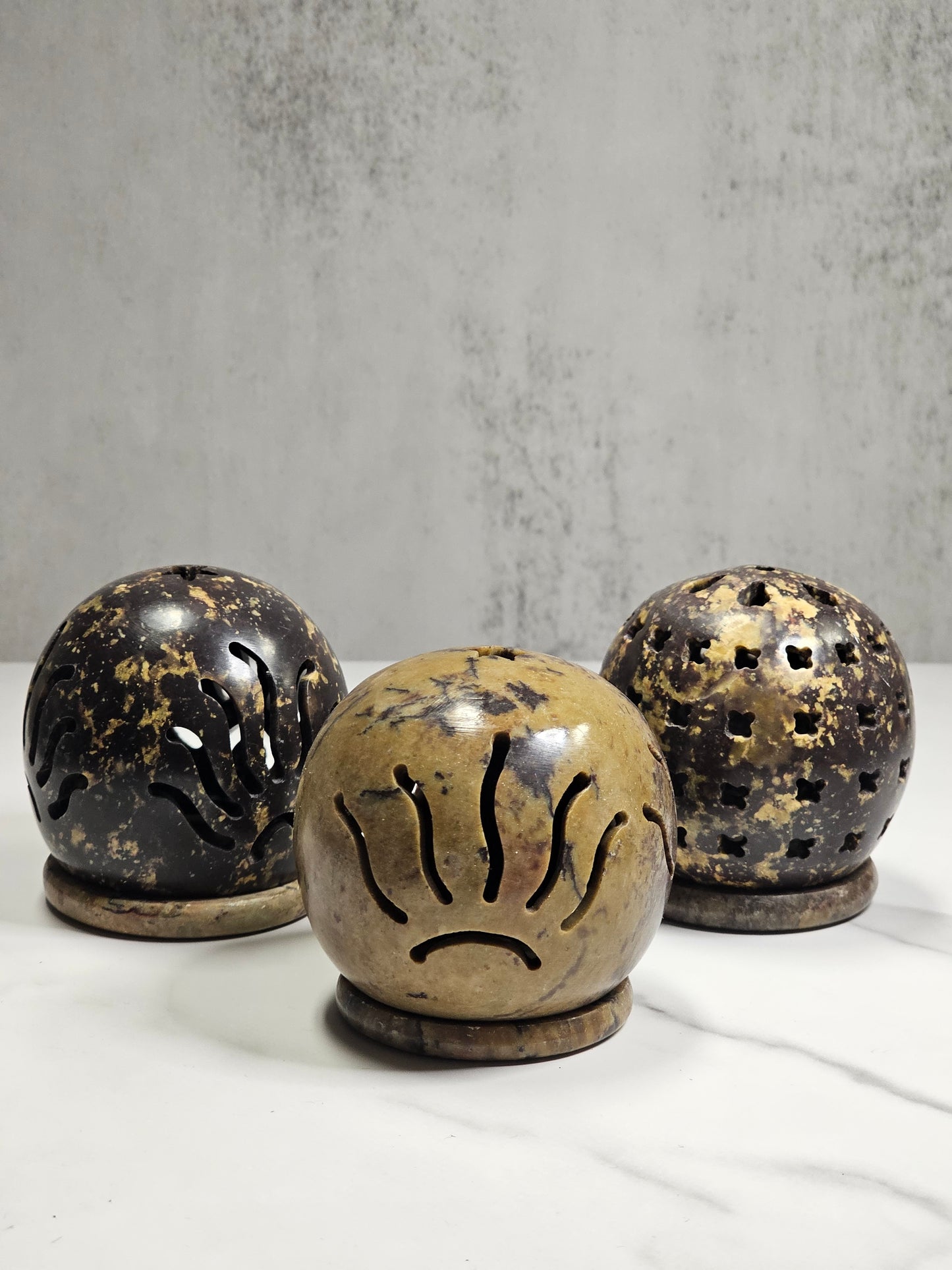 Soapstone Sphere Cone Burner