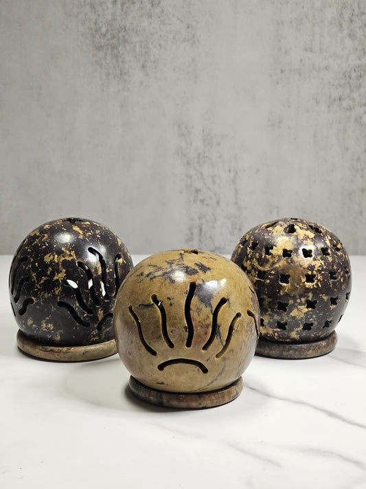 Soapstone Sphere Cone Burner