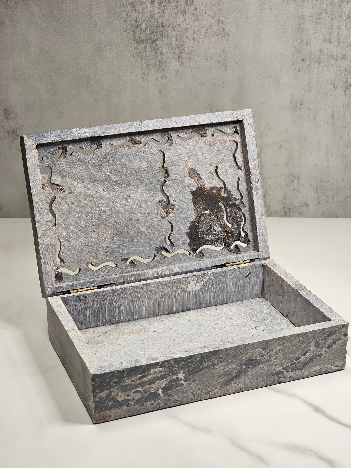 Soapstone Sun and Moon Box