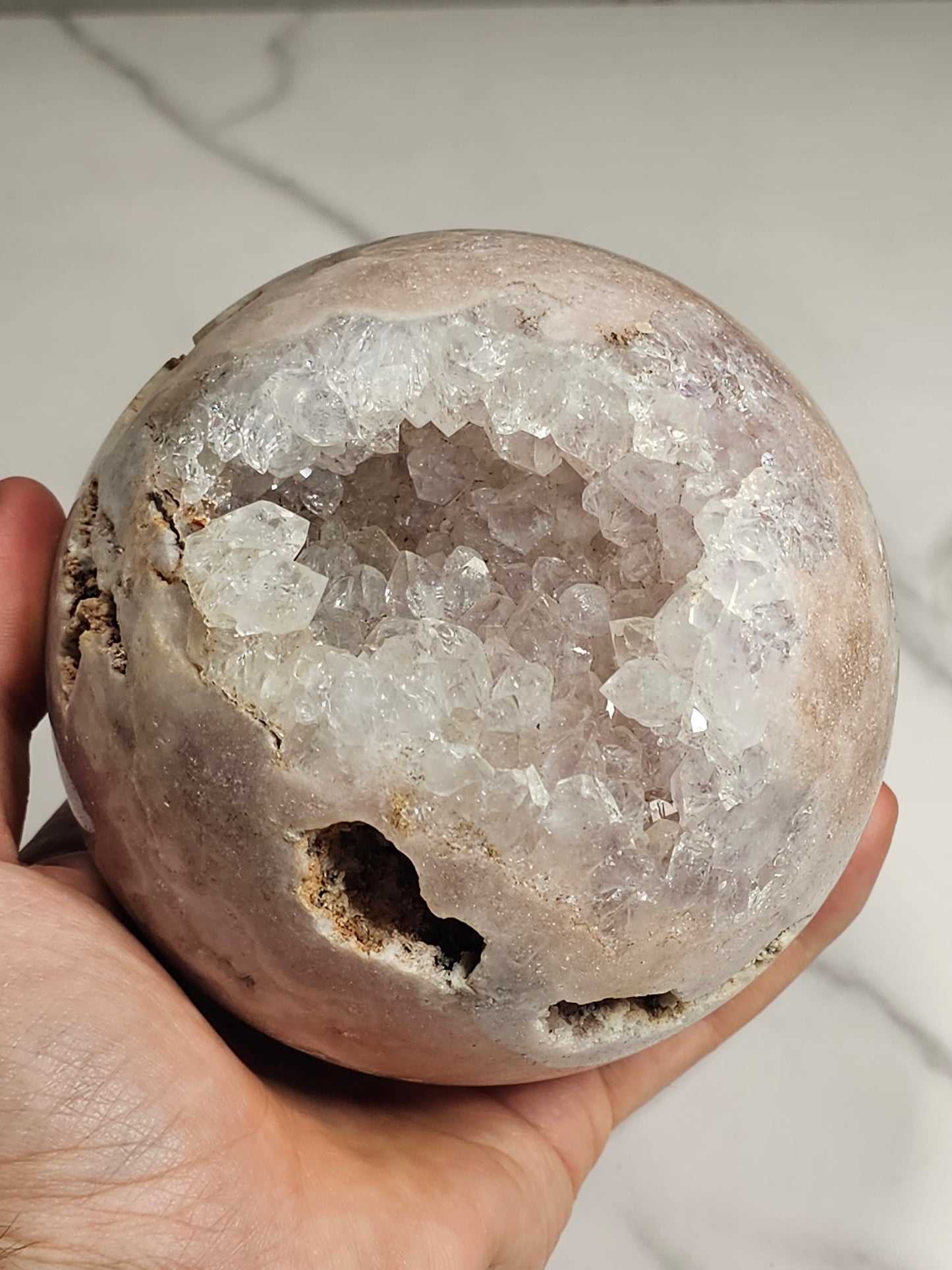 Pink Amethyst Druzy Sphere