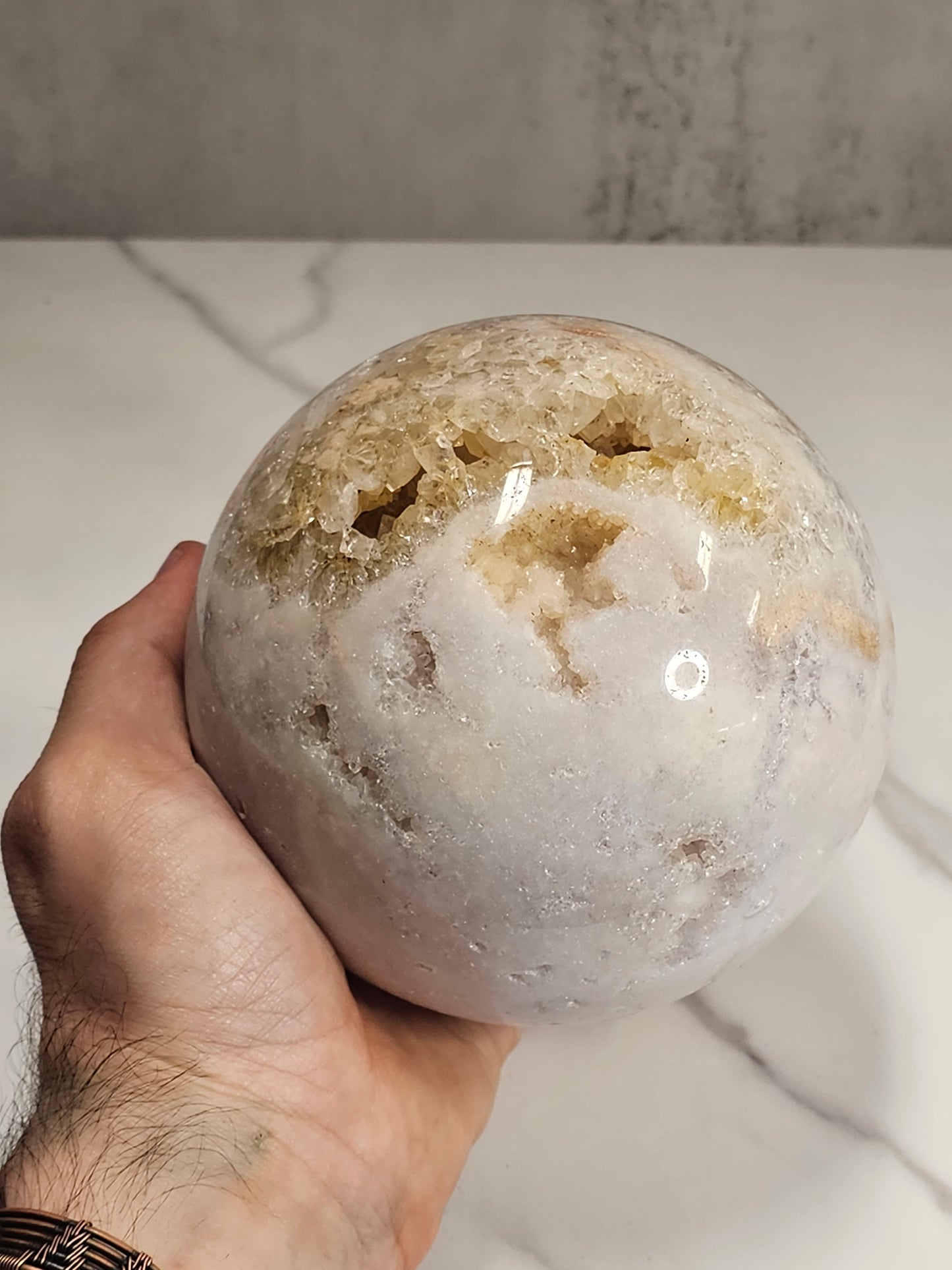 Pink Amethyst Druzy Sphere