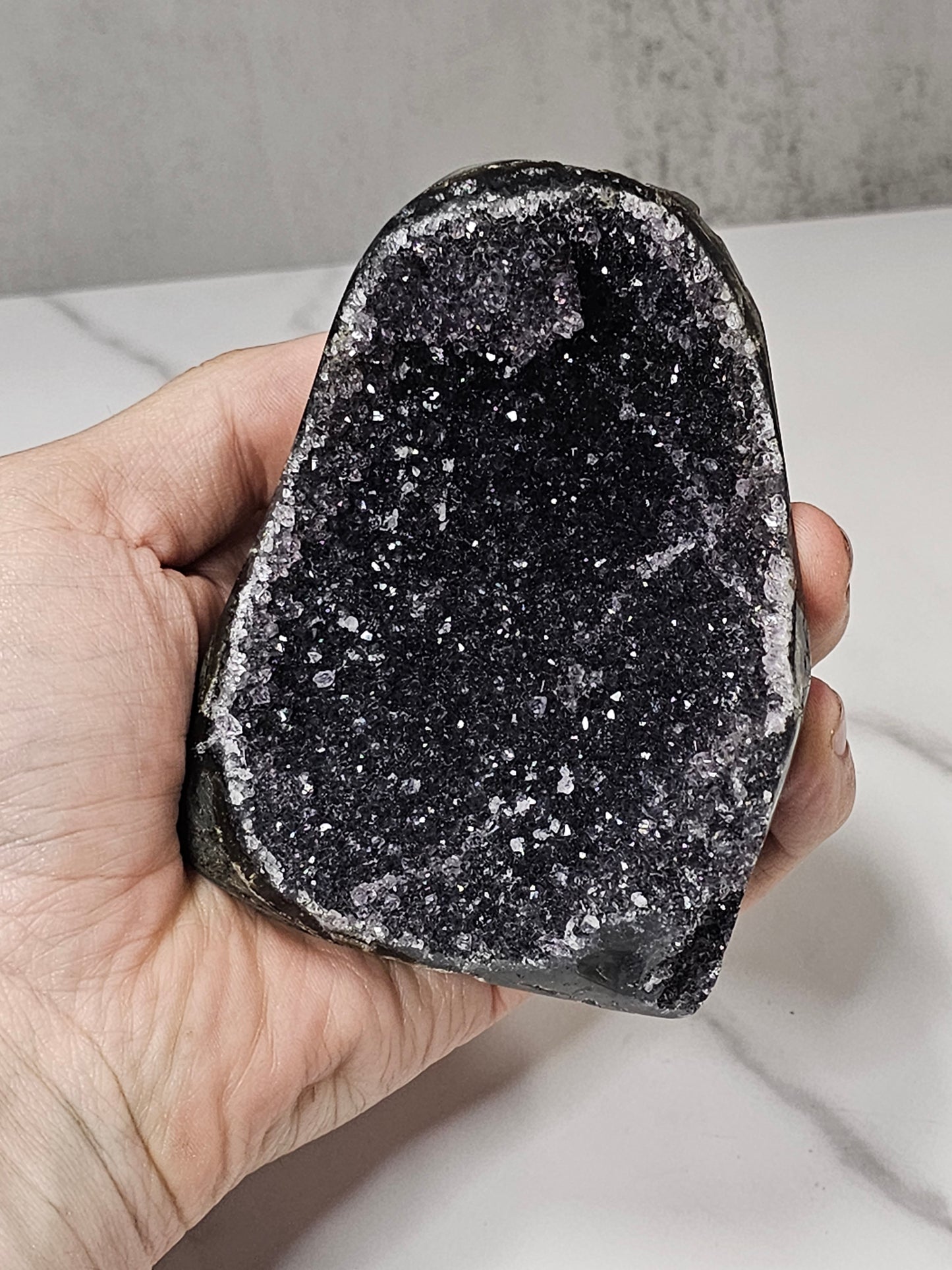 Black Amethyst Cut Base