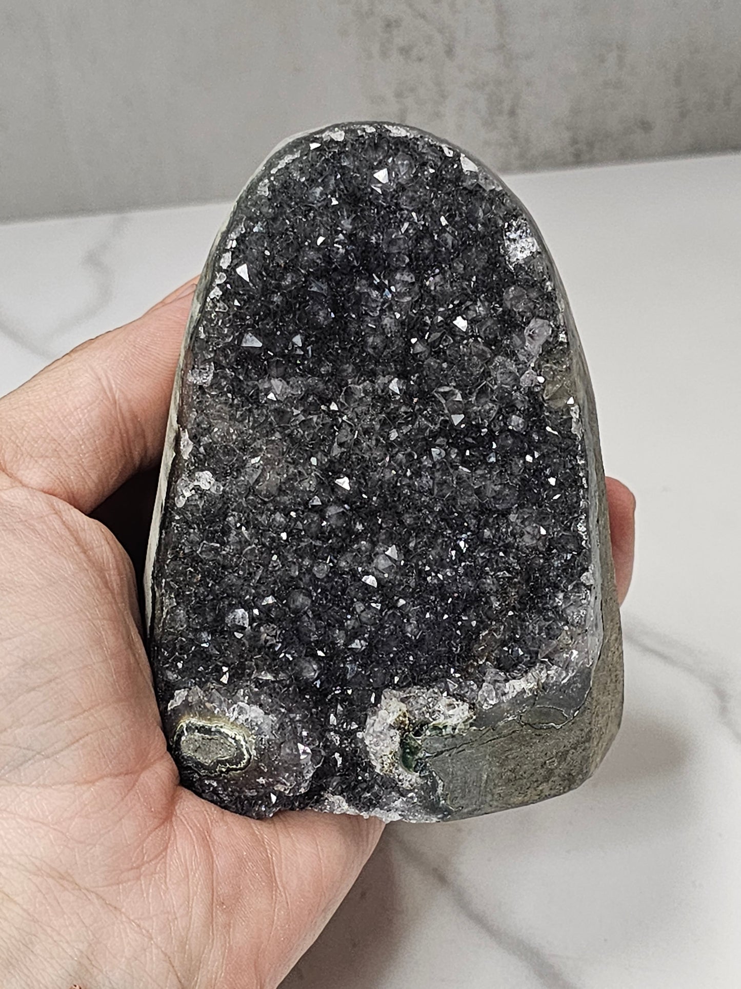 Black Amethyst Cut Base
