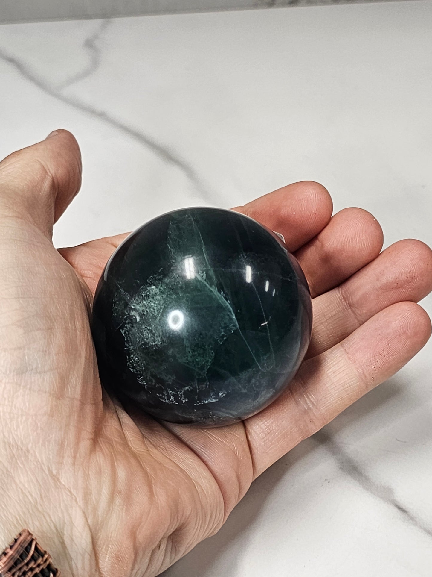 Green Fluorite Sphere
