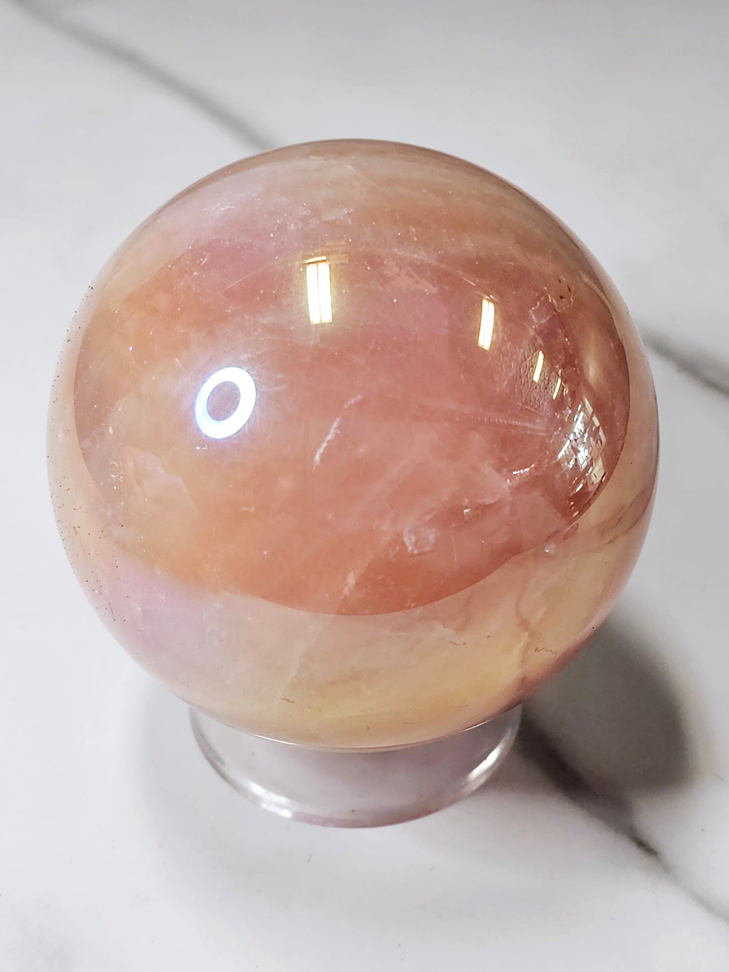 Aura Rose Quartz Sphere