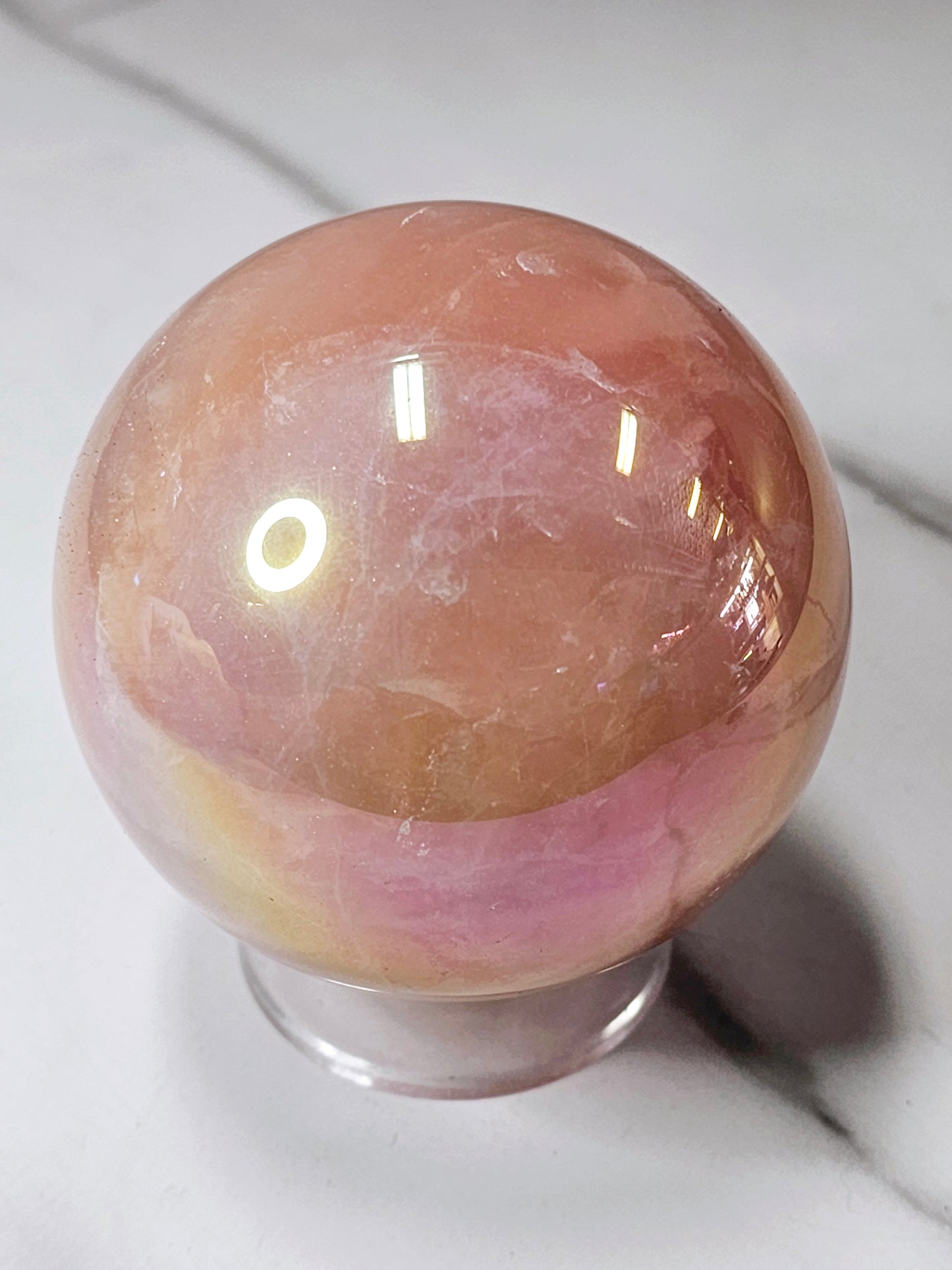 Aura Rose Quartz Sphere