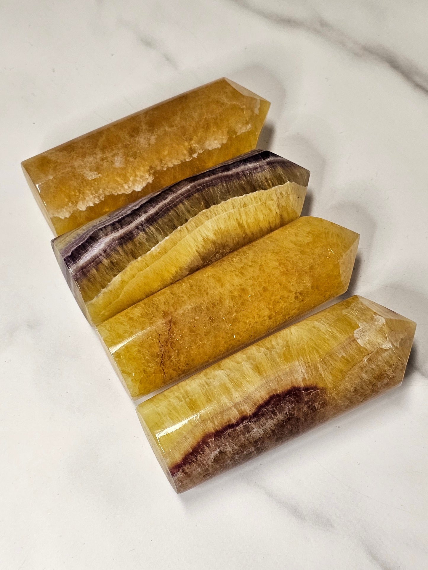 Yellow Fluorite Cylinder Tower