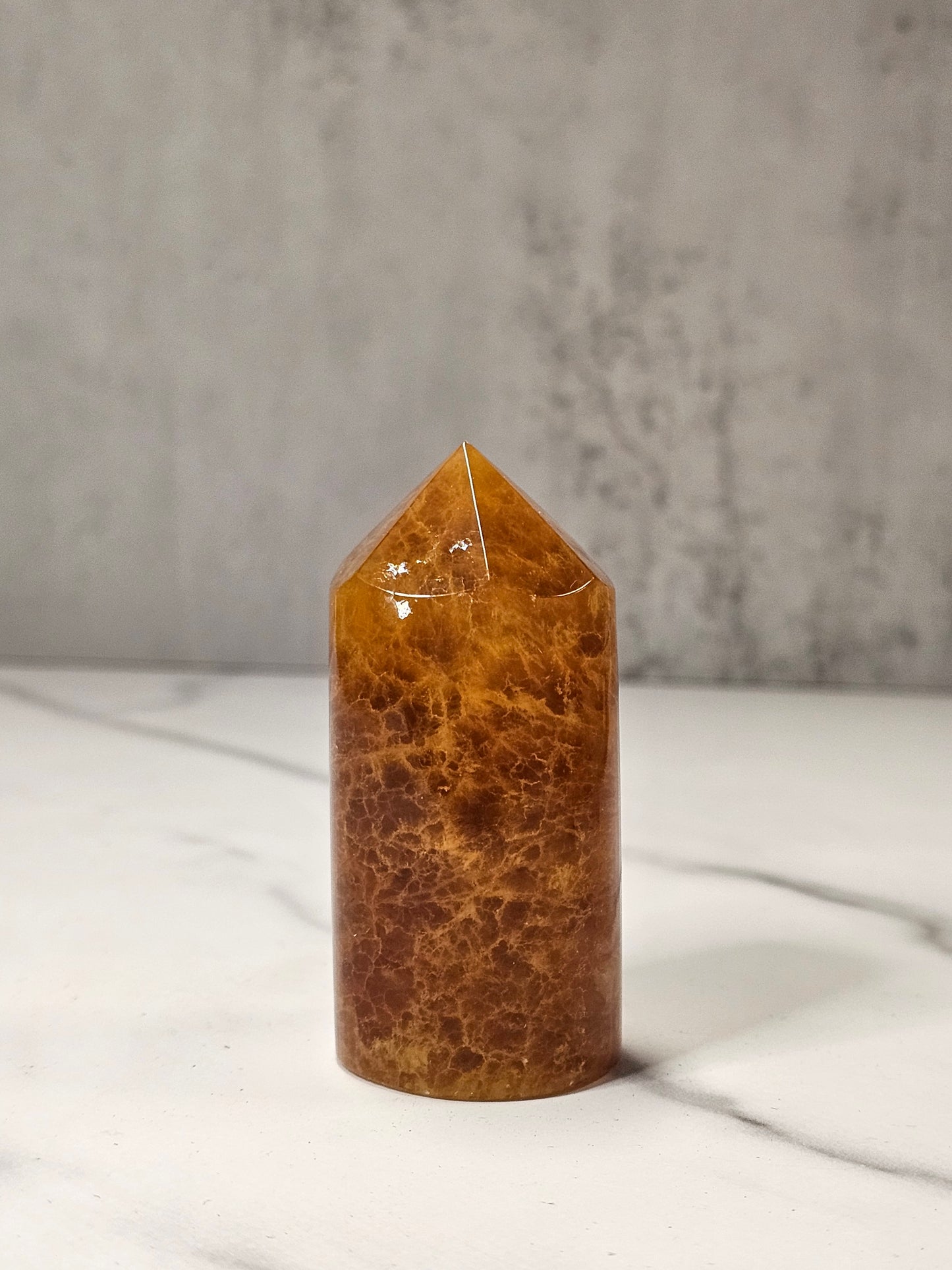 Yellow Fluorite Cylinder Tower
