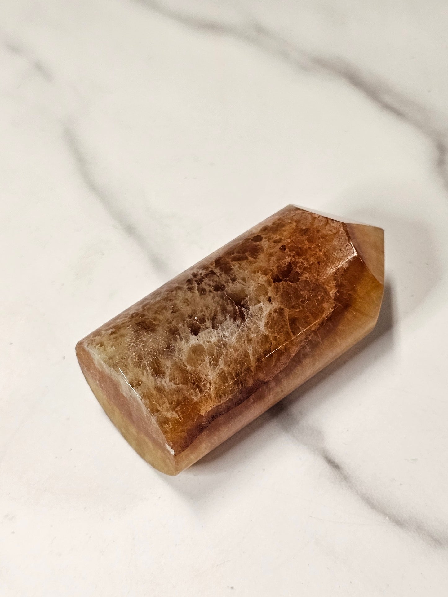 Yellow Fluorite Cylinder Tower