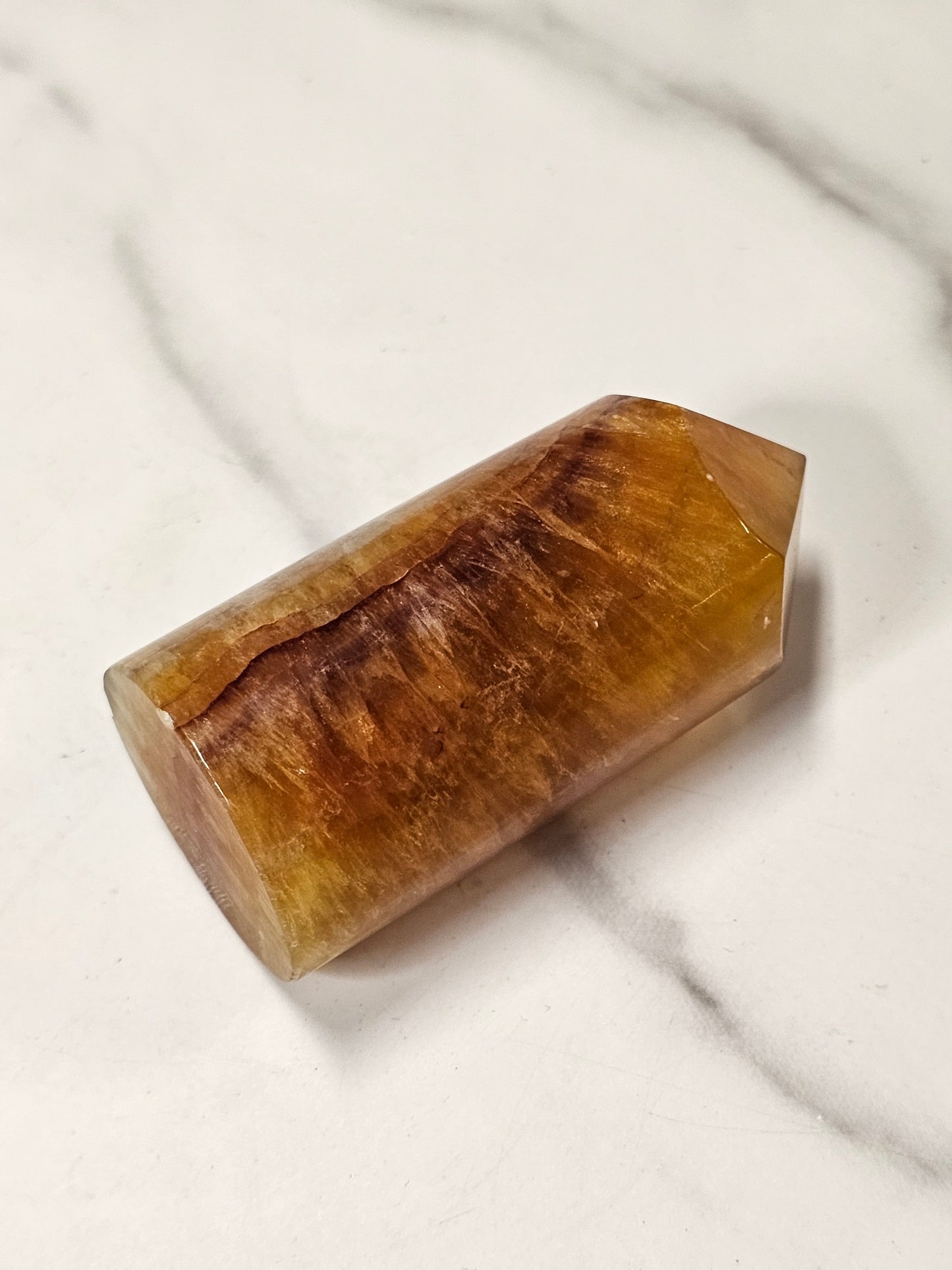 Yellow Fluorite Cylinder Tower