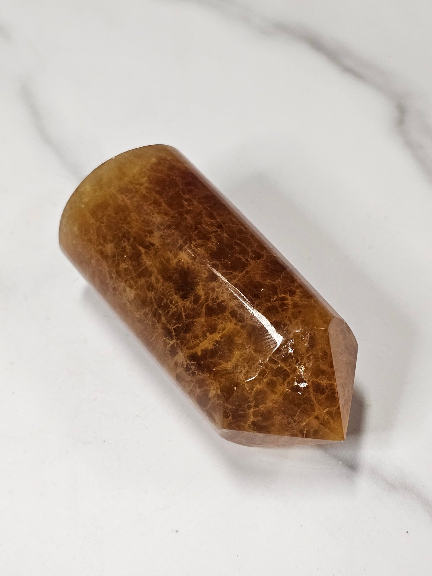 Yellow Fluorite Cylinder Tower