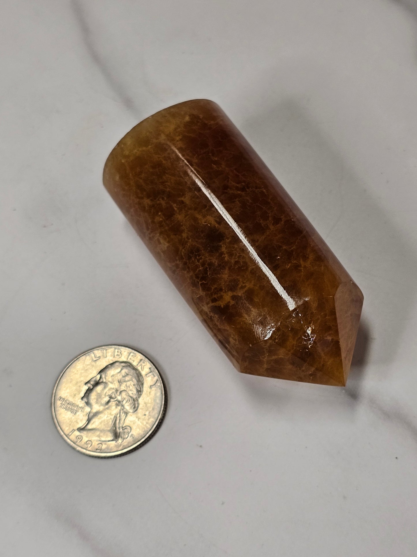 Yellow Fluorite Cylinder Tower