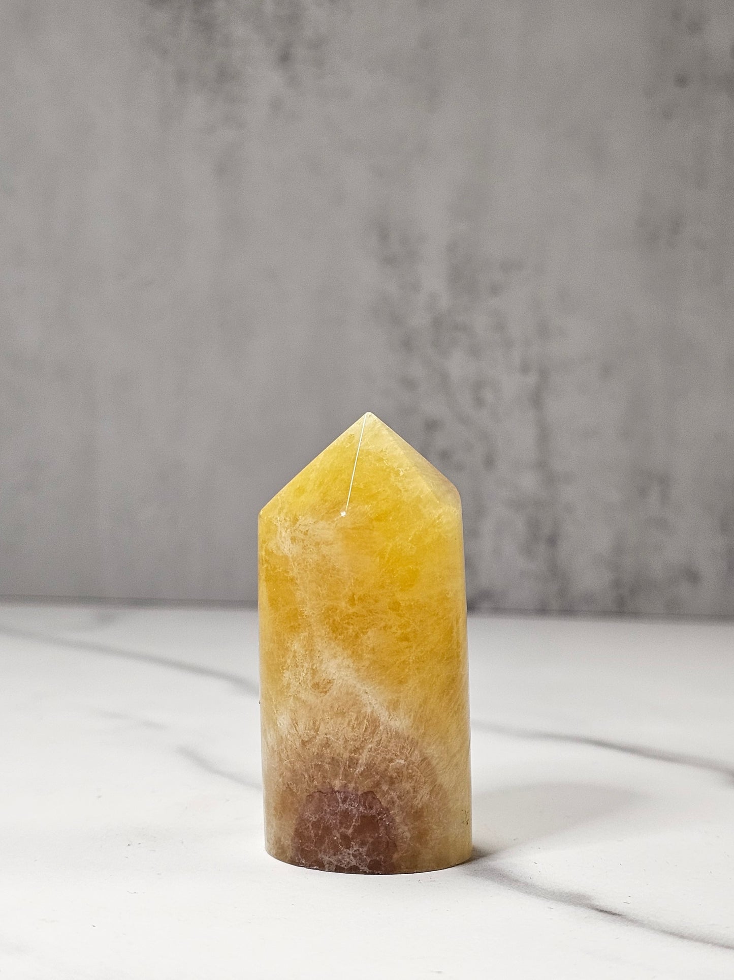 Yellow Fluorite Cylinder Tower