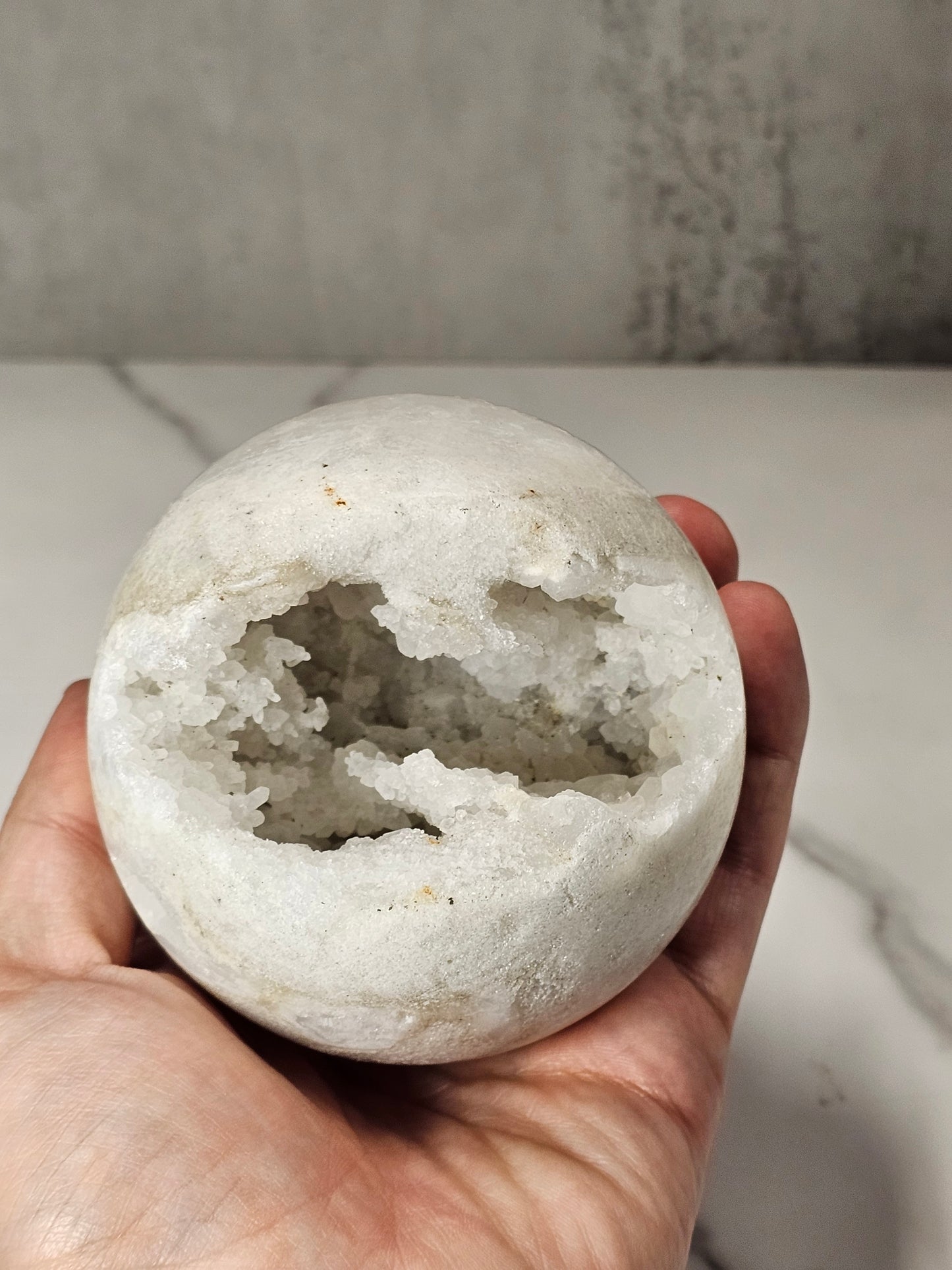 Moroccan Quartz Geode Sphere
