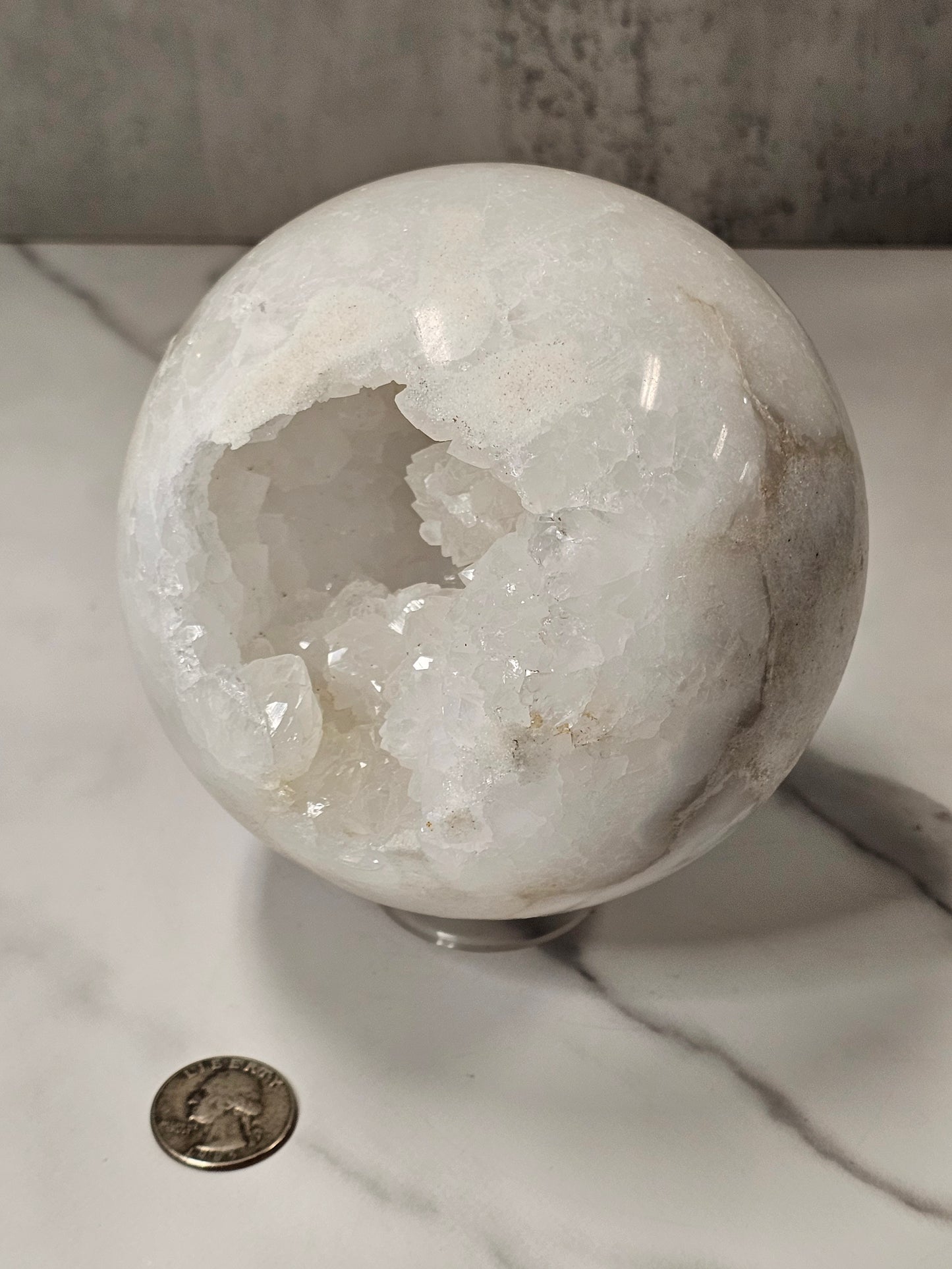 Druzy Quartz Sphere