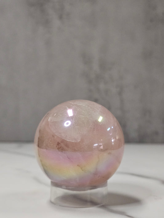 Aura Rose Quartz Sphere