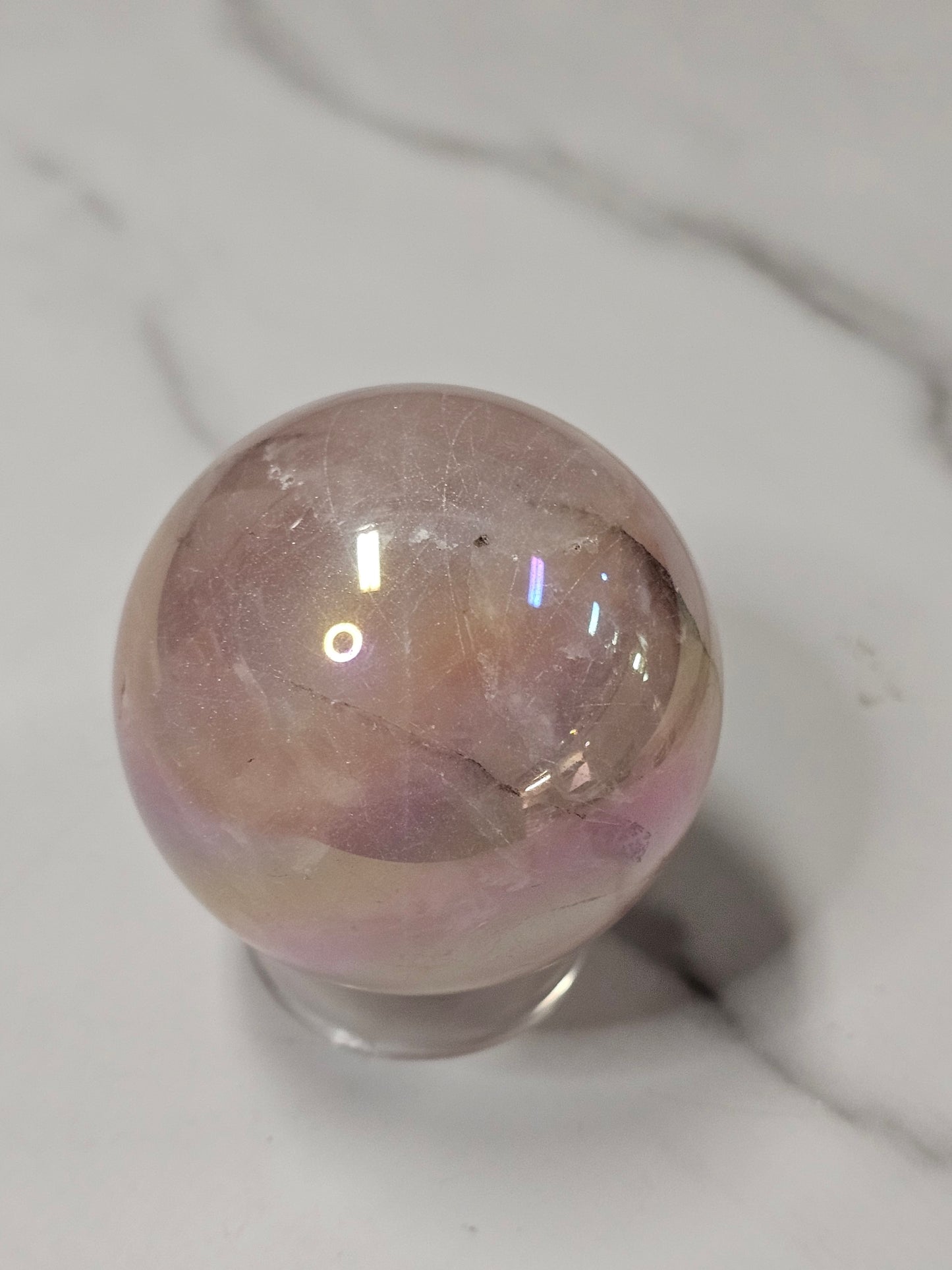Aura Rose Quartz Sphere