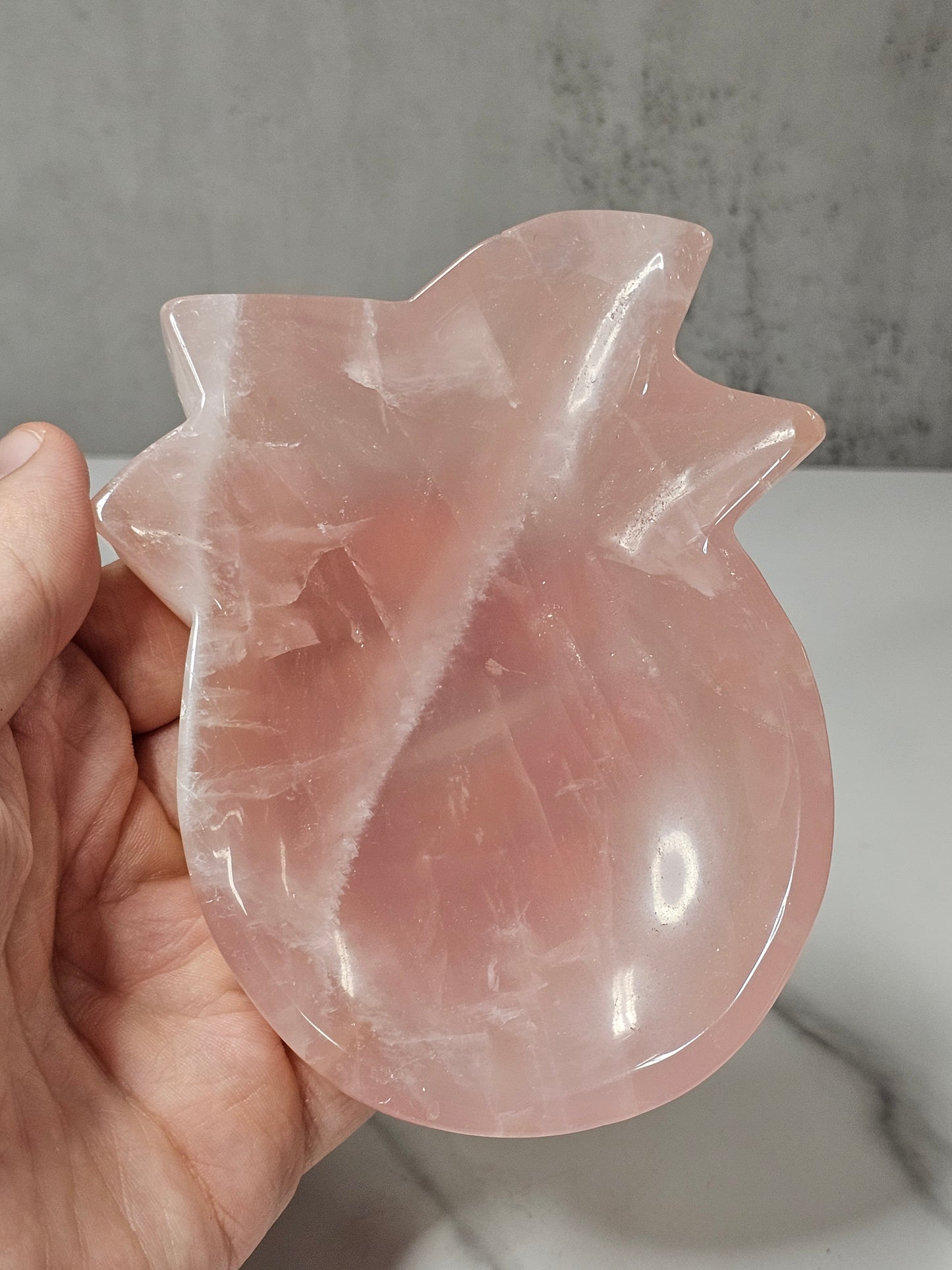 Rose Quartz Pineapple Bowl
