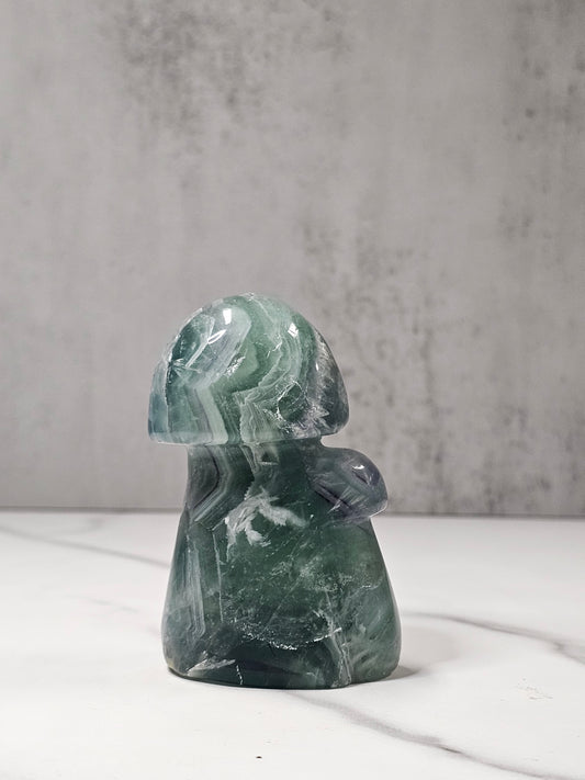 Fluorite Mushroom Carving