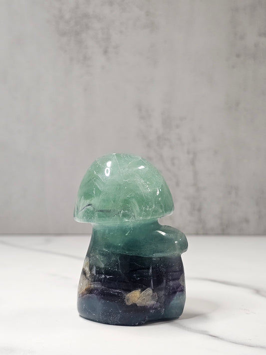 Fluorite Mushroom Carving