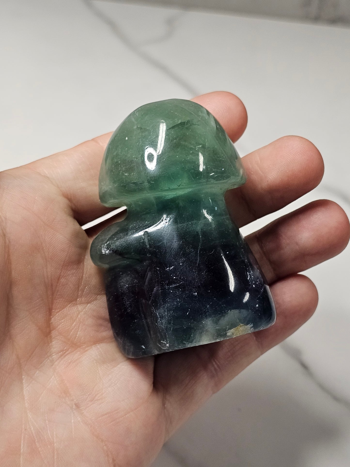 Fluorite Mushroom Carving