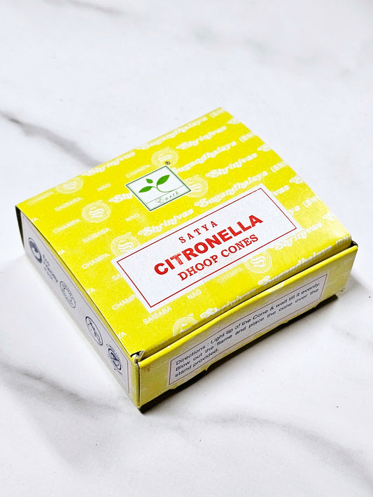 Citronella Satya Incense Cones 12pk