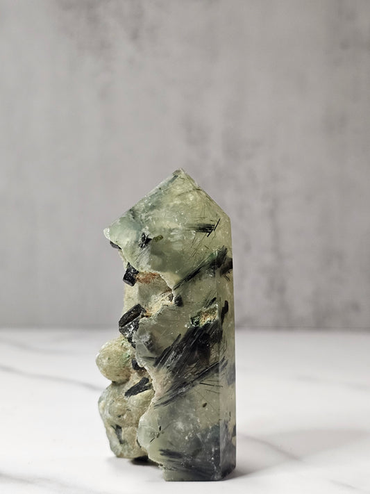 Prehnite Tower Half Polished