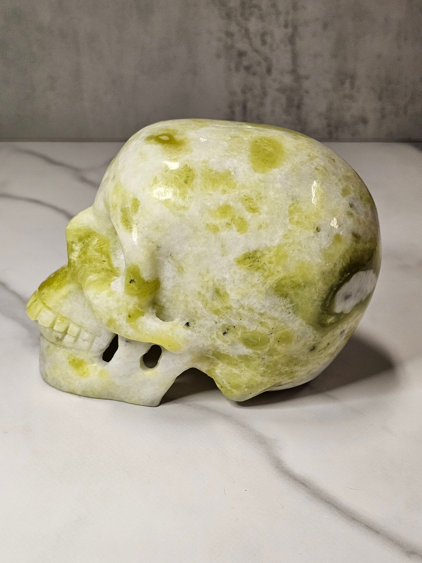 White Jade Skull Carving