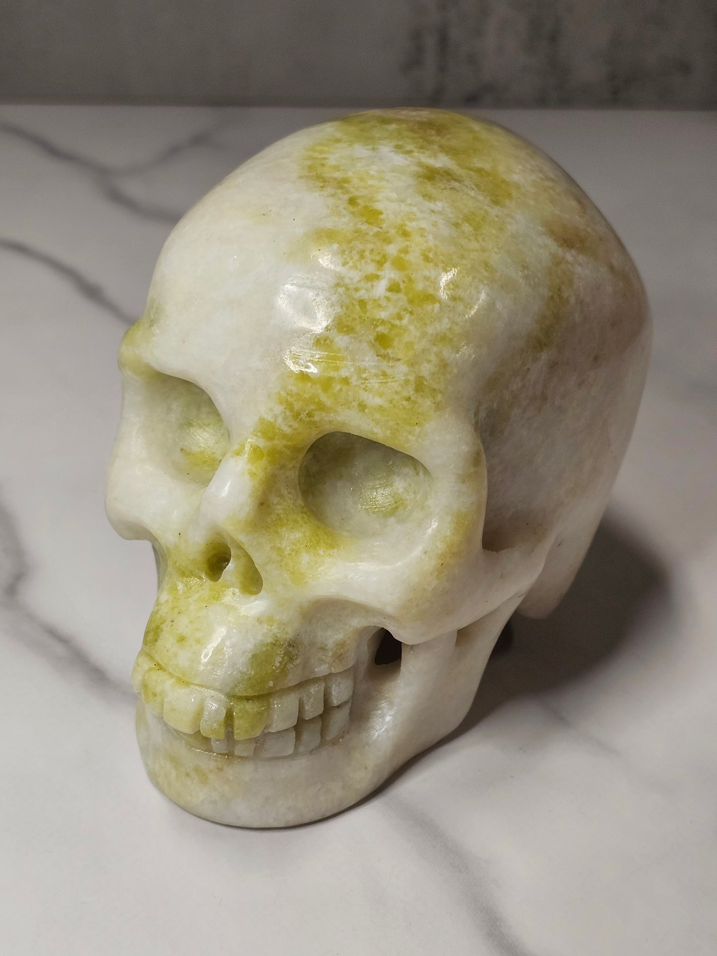 White Jade Skull Carving