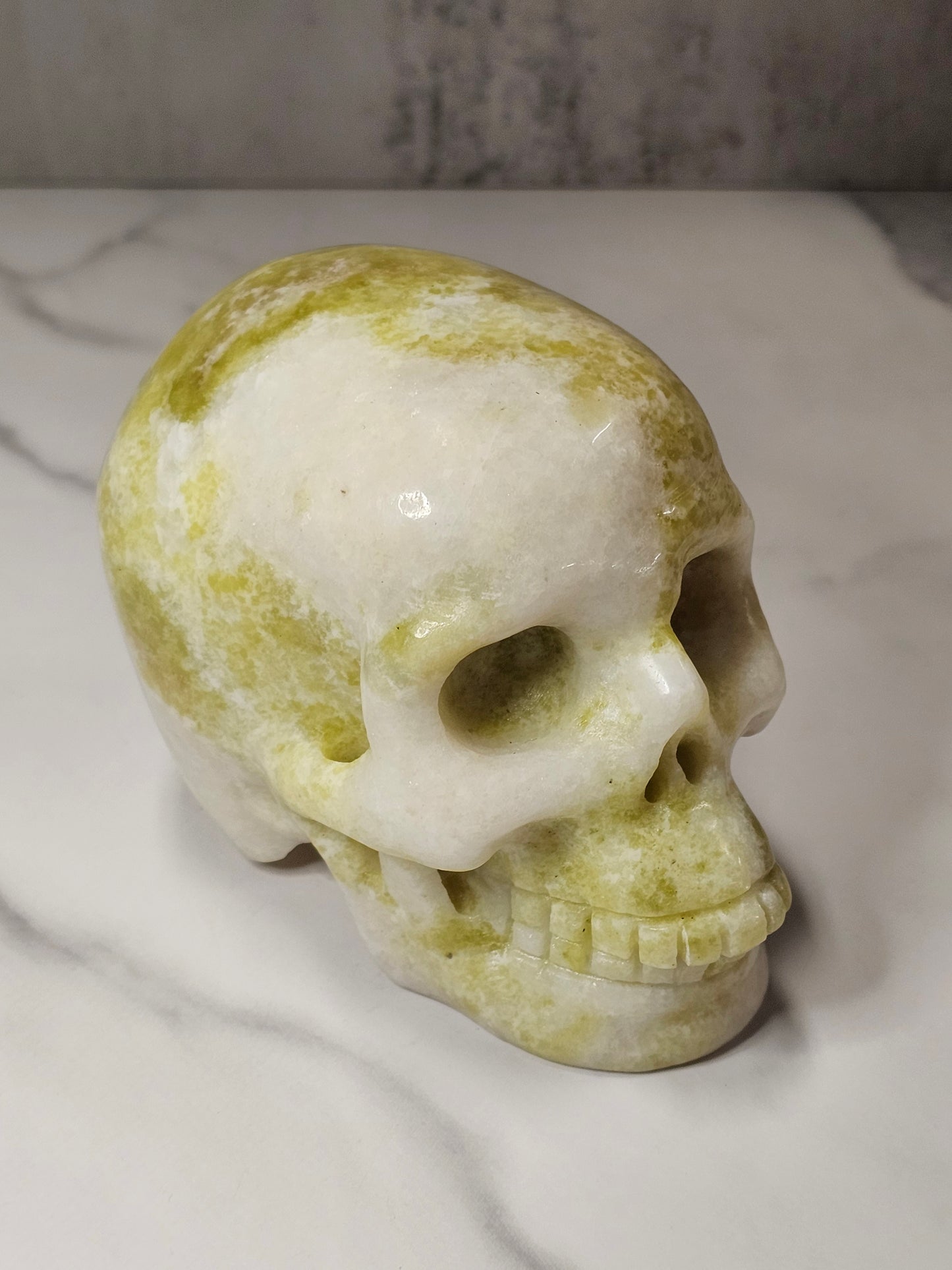 White Jade Skull Carving