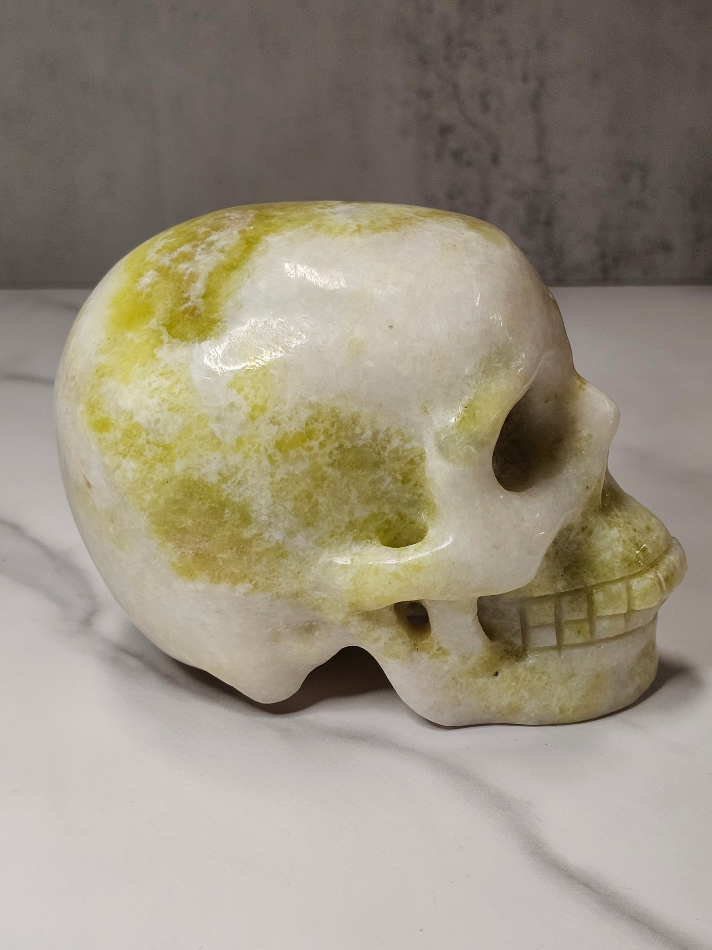 White Jade Skull Carving