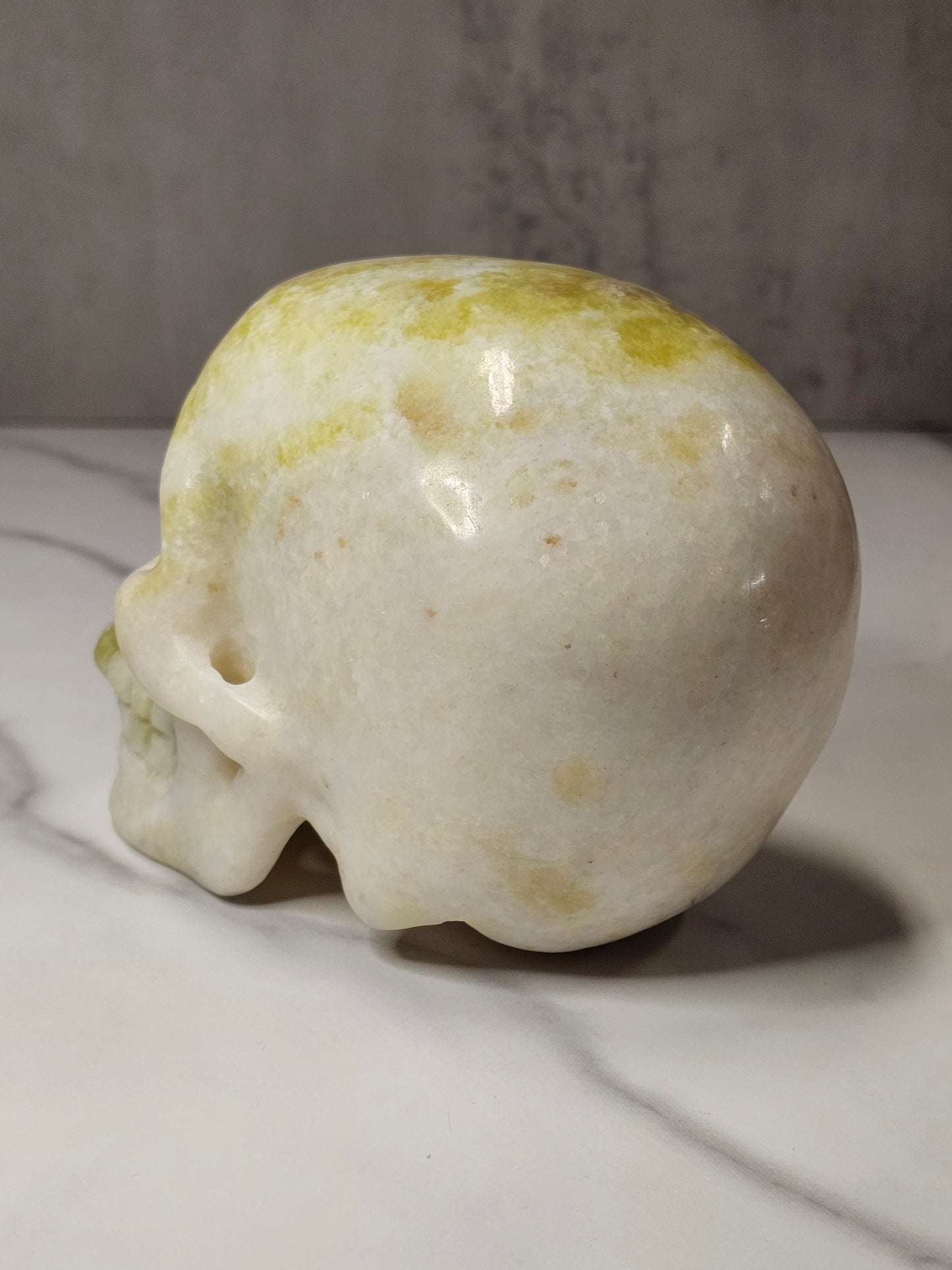 White Jade Skull Carving