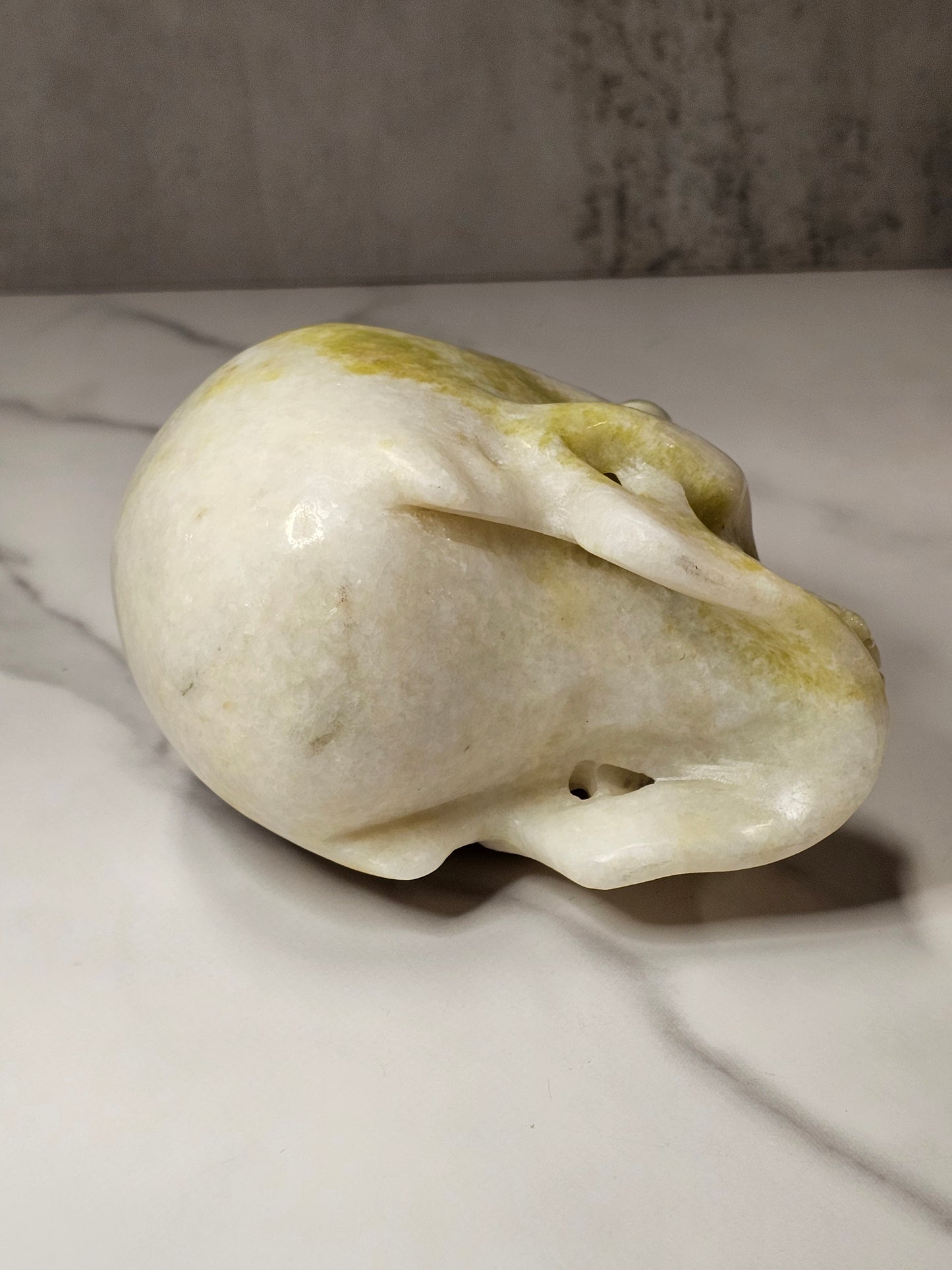 White Jade Skull Carving